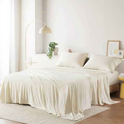Drap-housse en coton tricoté toutes saisons, 3 pièces, taille Twin XL : confort et douceur garantis, absorbe la chaleur en été, garde au chaud en hiver, convient aux matelas de 40 cm d’épaisseur, comprend un drap plat et une taie d’oreiller, lavable à la machine (prévoir un léger rétrécissement).