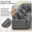Canapé modulaire surdimensionné de 129 po en forme de U Canapé moderne de 129 po revêtu de velours côtelé doux avec une chaise longue pour le salon, gris foncé-617623182