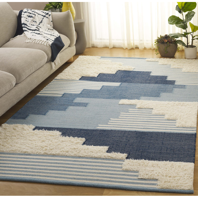 Kenya 278 Hand Woven 80% Wool; 20% Cotton Geometric Rug, Rectangle 9' x 12'