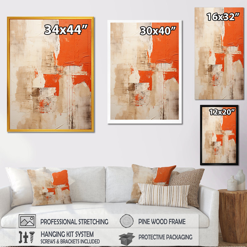 «Sunset Reverie Collage I», art mural abstrait, Cadre flottant noir, H 40 po x l 30 po