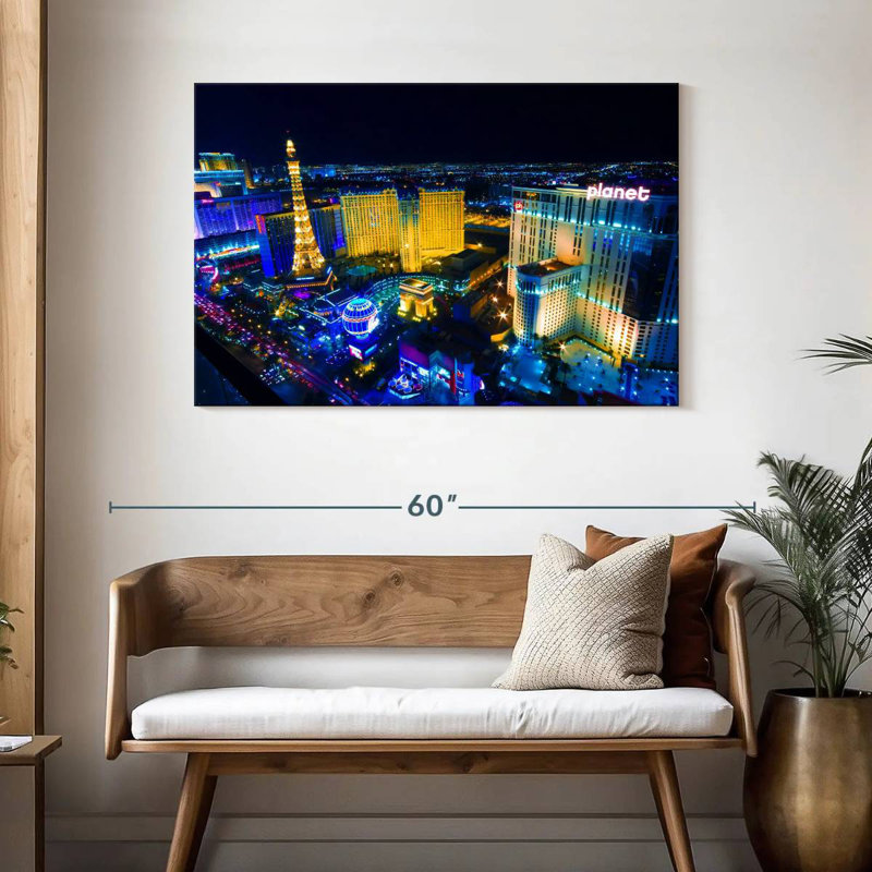 Sirci Las Vegas la nuit, H 30 po x l 45 po