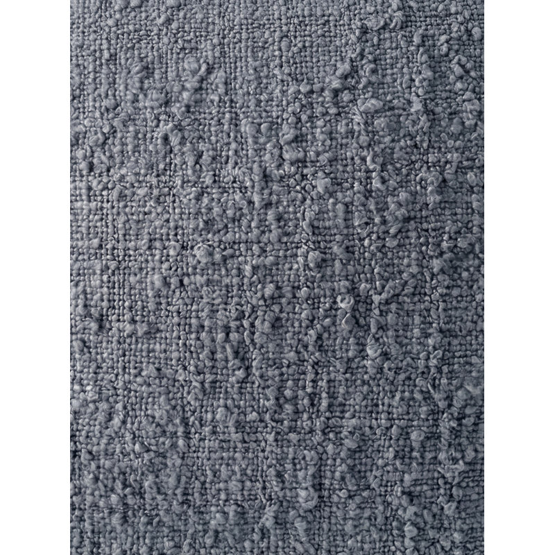 Navy Blue Cozy Boucle Cotton Pillow 20x20 with Down Insert, Aqua, Square 26", Polyester