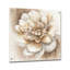 Fleur beige simple II - art mural floral en acrylique pour le salon-258557327