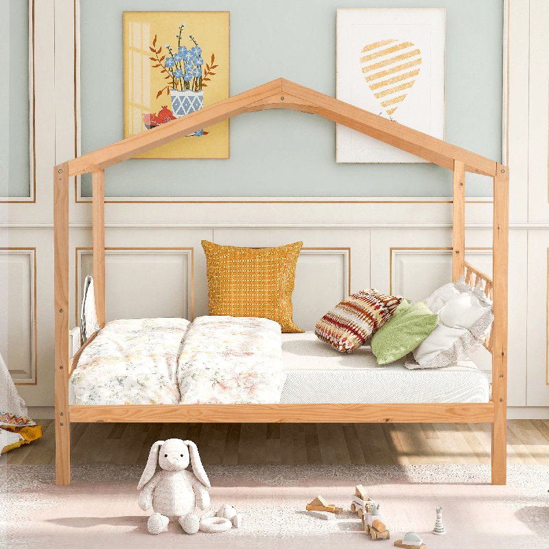 Lit maison avec espace de rangement, Complète