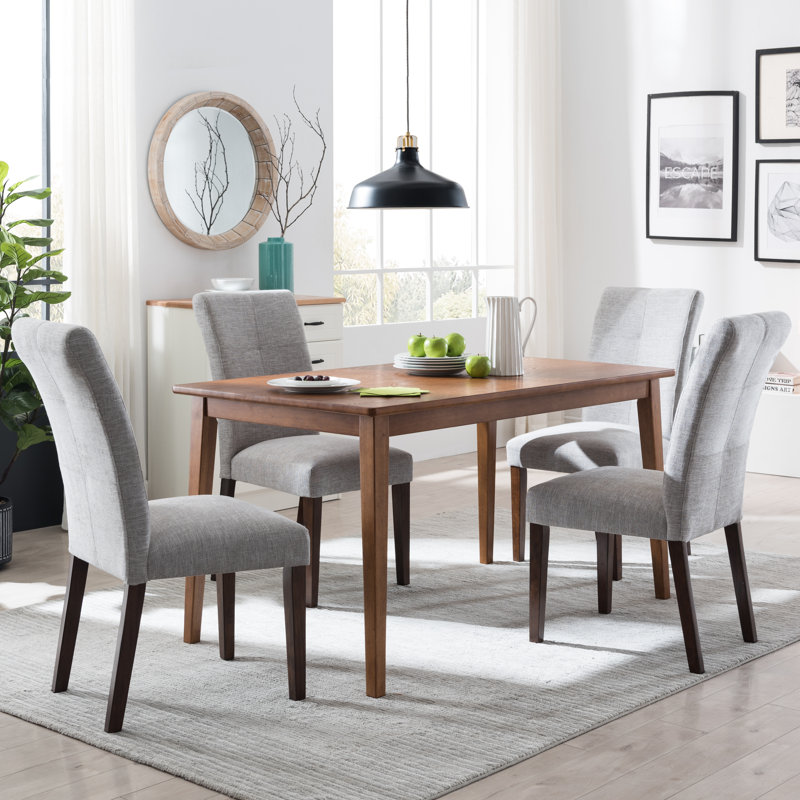 Gebhart Upholstered Dining Chair, Light Grey