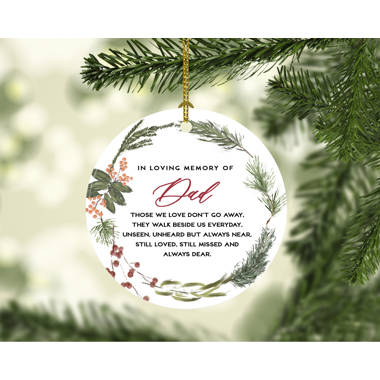 in Loving Memory of Dad Holiday Shaped Ornament The Holiday Aisle