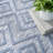 Foundry Select Versatile Diamond Denim Blue Indoor/Outdoor Area Rug-1786654792