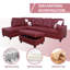 Ensemble de salon modulaire en similicuir 3 pièces Elsiana-276525934-276525920