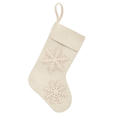 Tacked Snowflake Stocking