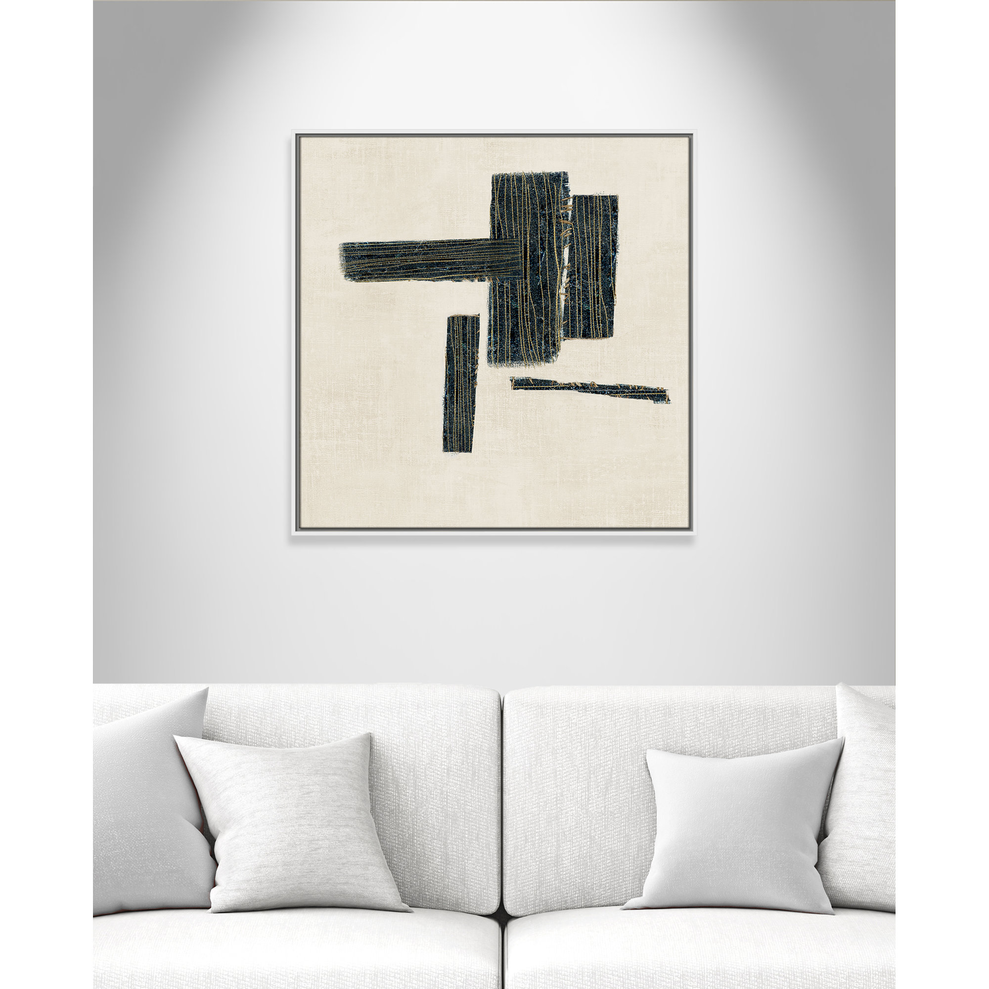 Stiched II Print by , 31.5" H x 31.5" W, White