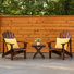 Brently Cedar Outdoor Adirondack Chair With Table