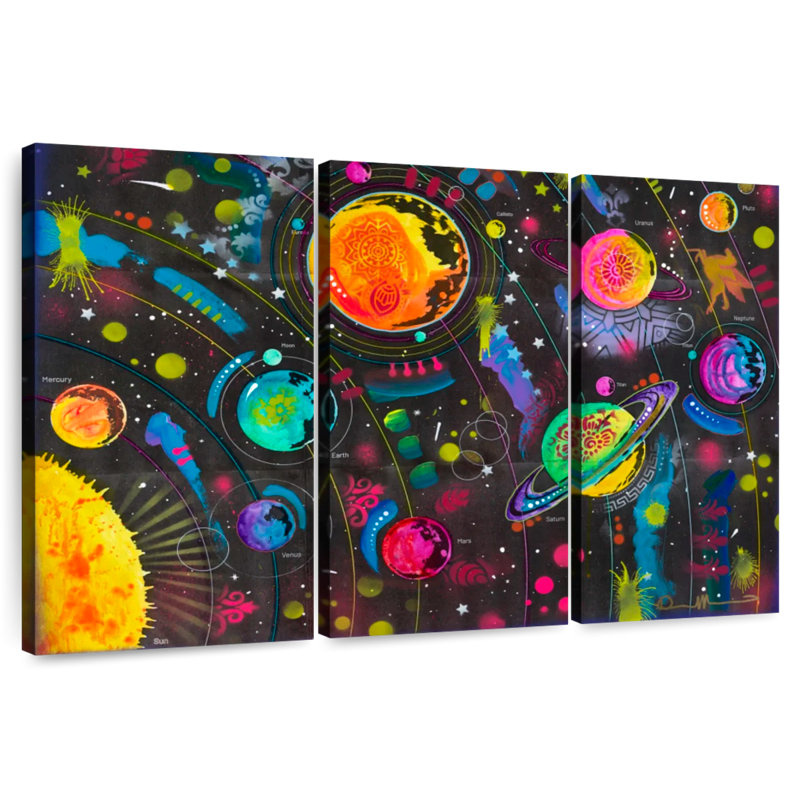 Oberle Colorful Solar System, 24" H x 38" W
