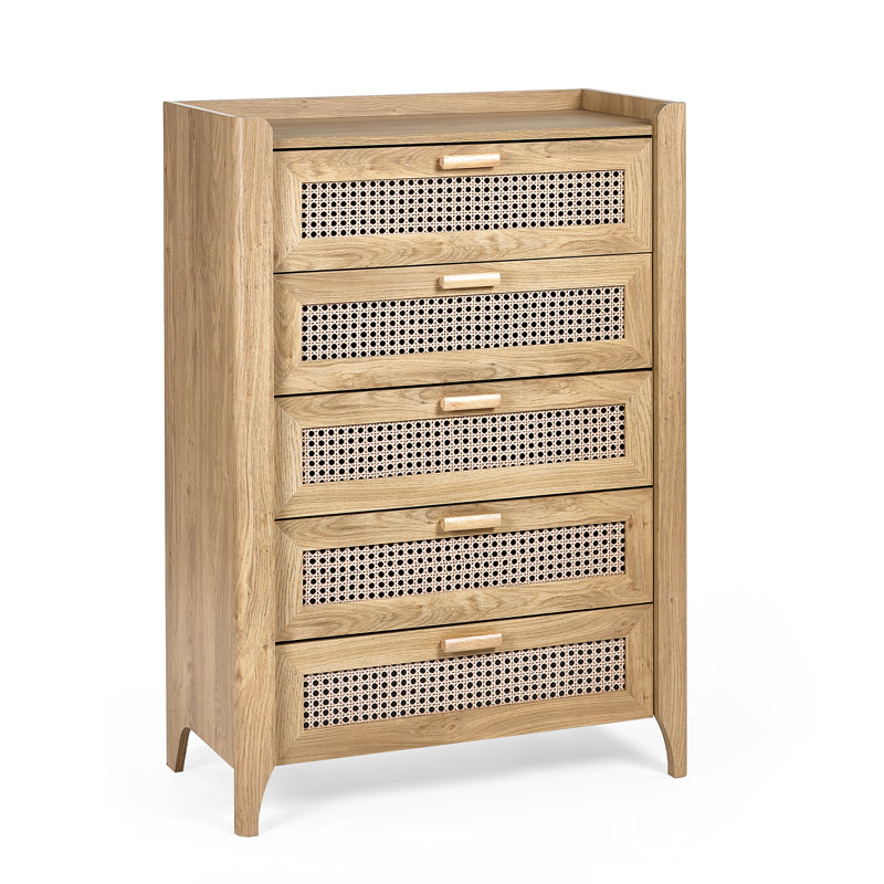 Albelo 80cm W 5 - Drawer Chest of Drawers, Brown