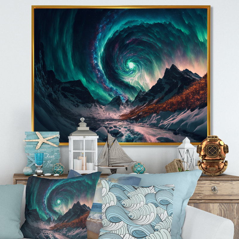 Aurore boréale Magical Northern Lights II - reproduction sur toile, H 34 po x l 44 po x P 1,5 po