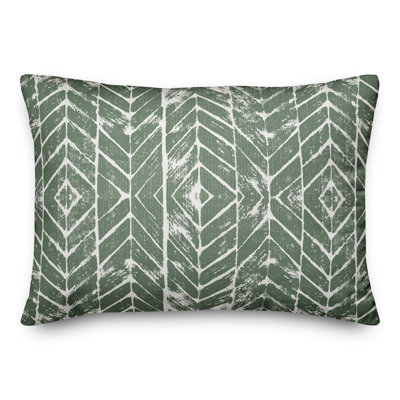 Housse et insert de coussin rectangulaire d'extérieur Distress Chevron 16