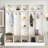 Wide Design Hall Tree with Storage Bench, Minimalist Shoe Cabinet with Cube Storage & Shelves, Multifunctional Coat Rack with 8 Hooks-1099184937