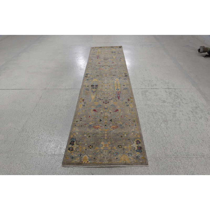 Transitional One-of-a-Kind Runner 2'6" X 9'9" Hand Knotted Area Rug