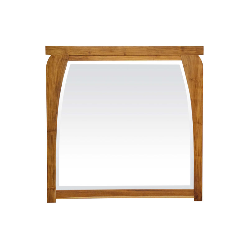EcoDecor's Tranquility Beveled Bathroom Mirror, Vanity Mirror, Wood Mirror, Rectangle Mirror, Natural Wood Mirror, Hanging Mirror, iin Earthy Teak