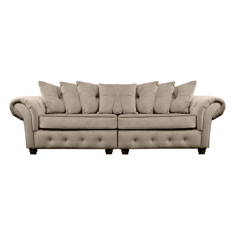 Lila 2 Seater Velvet Sofa, Taupe