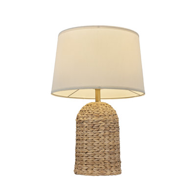 1-light 23-inch Handmade Vine Desk Lamp With White Fabric Shade