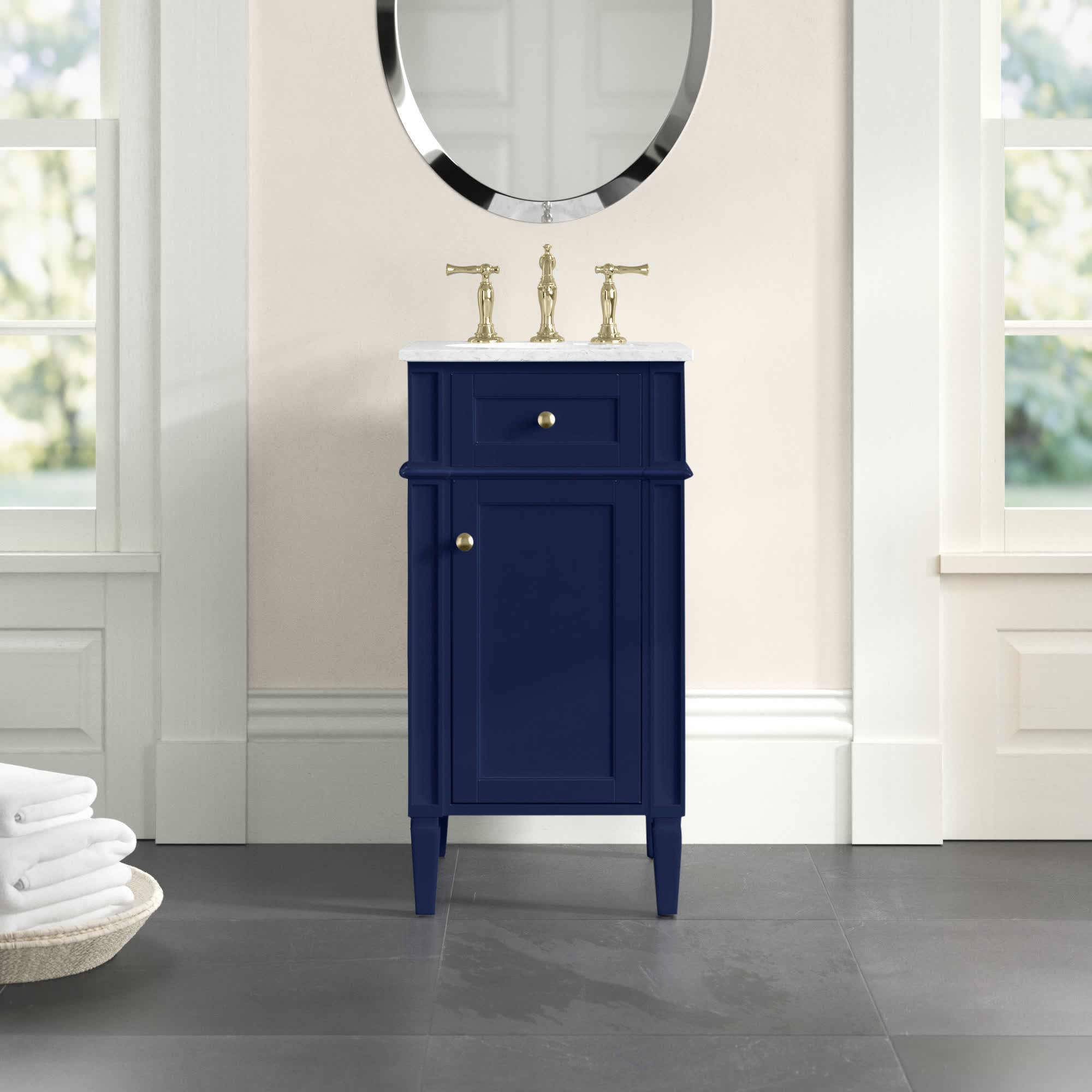 Rivers 18'' Single Bathroom Vanity, Blue