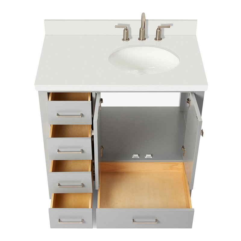 Ensemble de meuble-lavabo simple 37 po Cambridge, Gris