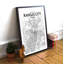 « Kansas City Map », impression d’art graphique en blanc/gris-24704929