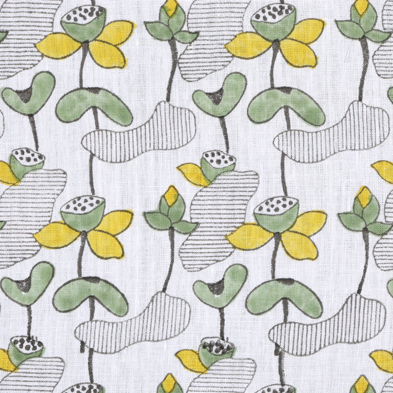 Lotus Pond Table Placemat 14x20 Inch, Yellow