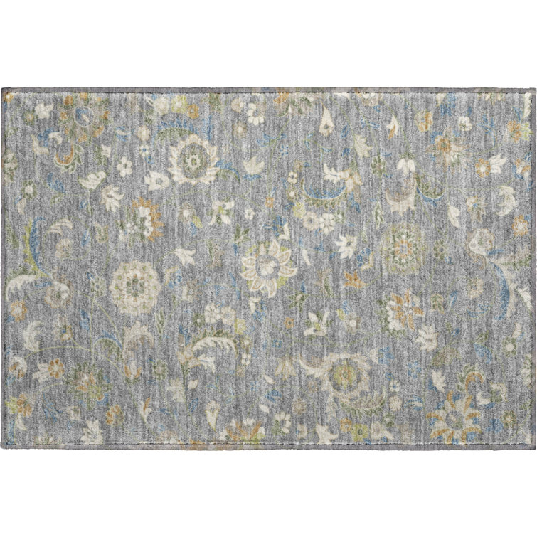Premium Machine Washable Goulven AMF1006 Floral Rug
