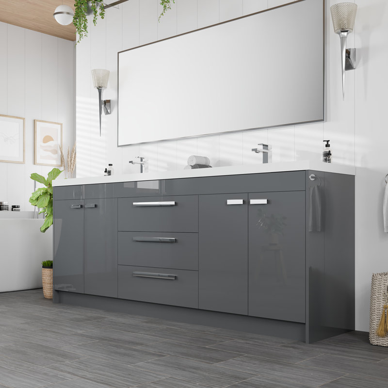 Wauconda 83" Double Bathroom Vanity Set