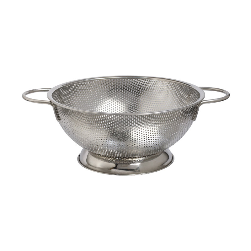 Buckingham Deep Colander Strainer Stainless Steel Micro-Perforated, 22 cm 