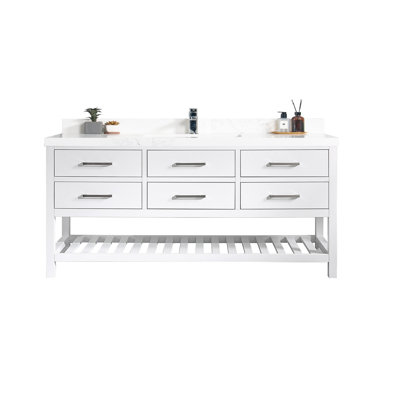 Ensemble de meuble-lavabo simple 60 po x 22 po avec fond en quartz Empira Bachman