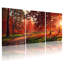 «Autumn Forest Sunset», ensemble de 3 reproductions d'art sur toile tendues-1426984919