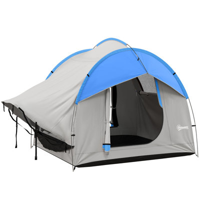 Outsunny SUV Tent, 2000Mm Waterproof Truck Tent With 3 Doors And Mesh Window, For 5-6 Person Camping Outdoor Travel, 7.5' L X 6.9' W X 6.9' H