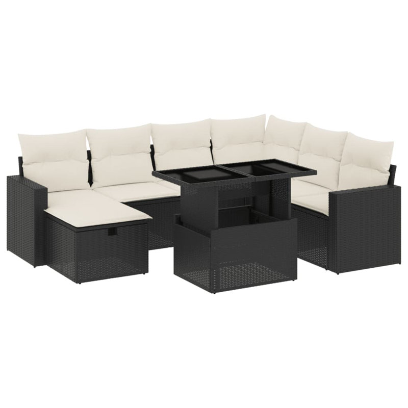 Ensemble de canapé de jardin en rotin PE Vidaxl