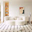 Canapé-lit moderne avec tissu en peluche, matelas pliant simple et 2 coussins-575756917