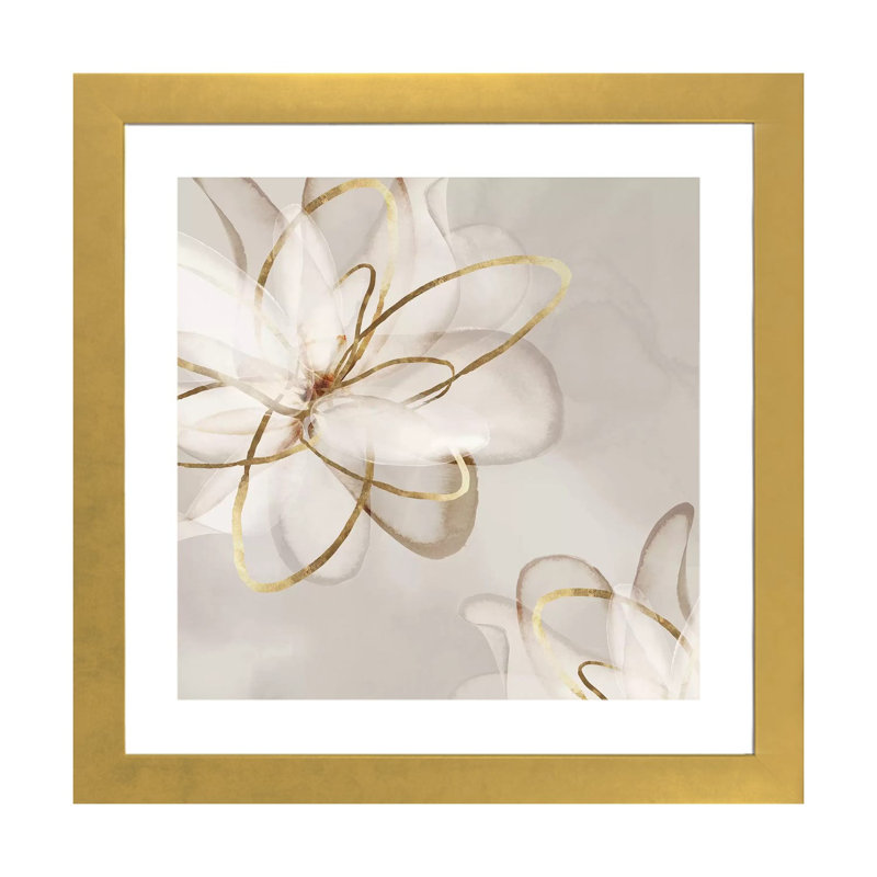 Beauté transparente I - Imprimé, H 24 po x l 24 po, Papier dans un cadre photo, Doré