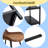 Table & 4 Chairs Set, Double-layer Storage, 47.3"
