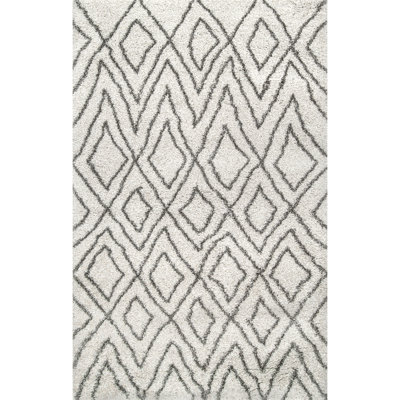 Tapis ivoire à motif géométrique Ortonville