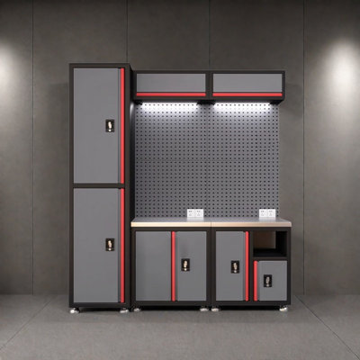 Armoire à outils en métal robuste pour poste de réparation automobile