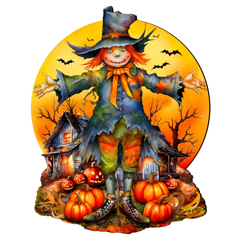 Décoration de porte d'Halloween épouvantail d'Halloween par G. Debrekht