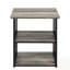 Table de chevet industrielle avec structure en métal, tablettes spacieuses pour les chambres modernes