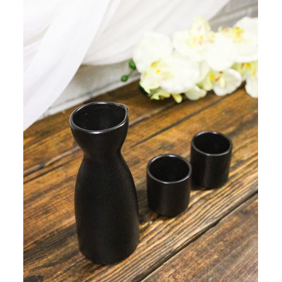 Ensemble de 2 flacons à vin japonais en porcelaine Kokuyo