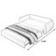 Canapé-lit causeuse 100% polyester beige-130071161