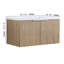 Meuble-lavabo mural simple 35,4 po avec plateau en résine Getman-1095193551