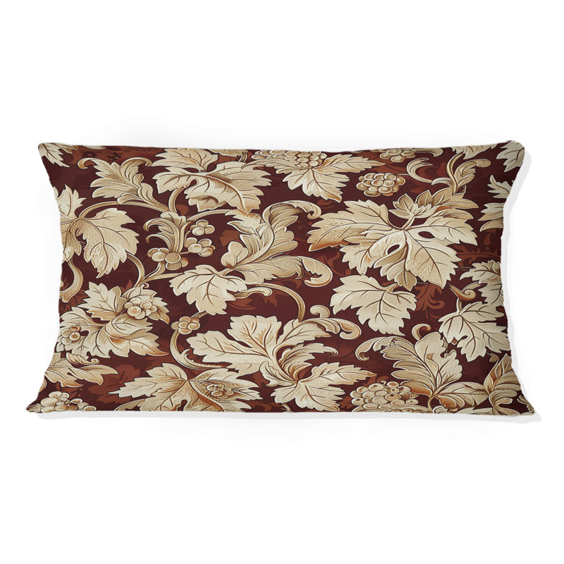 Coussin en damas, Forme rectangulaire, H 12 po x l 20 po