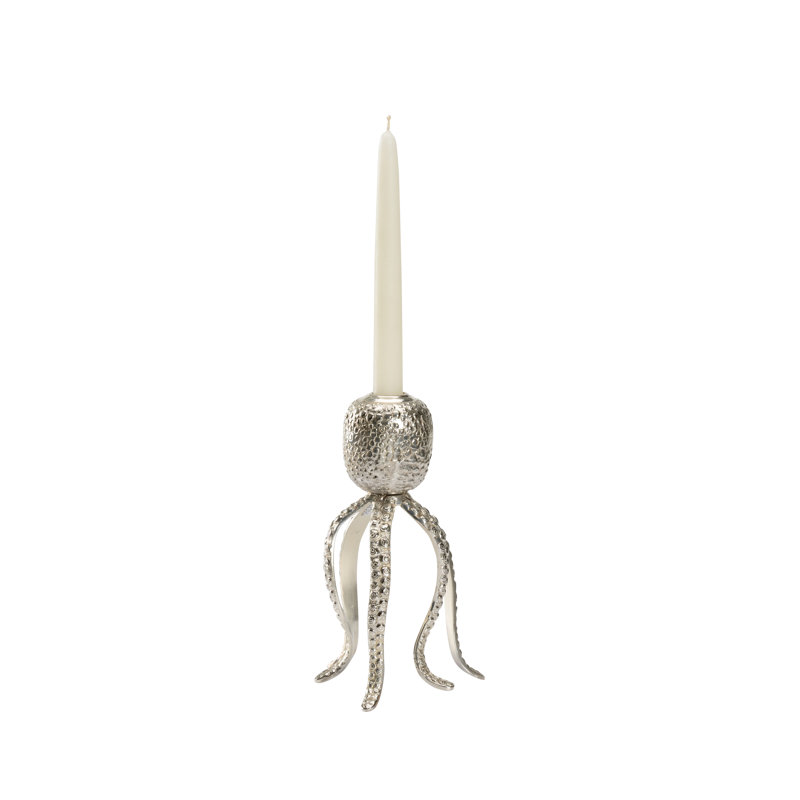 Bougeoir de table en laiton Pacific 8,25 po, Nickel