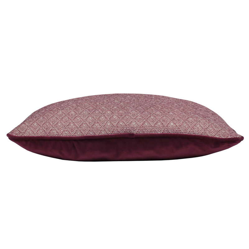 Geometric Square Cushion, Berry