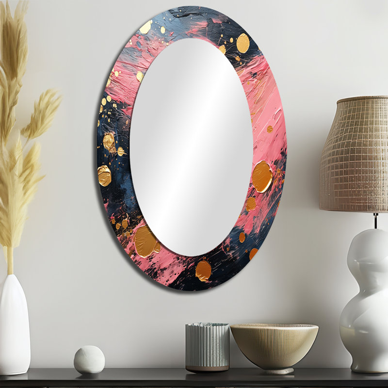 Sicile - Miroir mural ovale doré, 36 po x 24 po