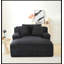 Chaise longue surdimensionnée en velours côtelé doux-1806276530